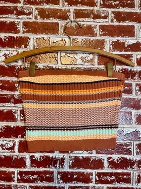 Aerie Striped Knit Tube Top Boho 70’a retro. Small.